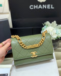 Chanel Co Co Cross Body Bag 24cm Green