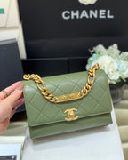 Chanel Co Co Cross Body Bag 24cm Green