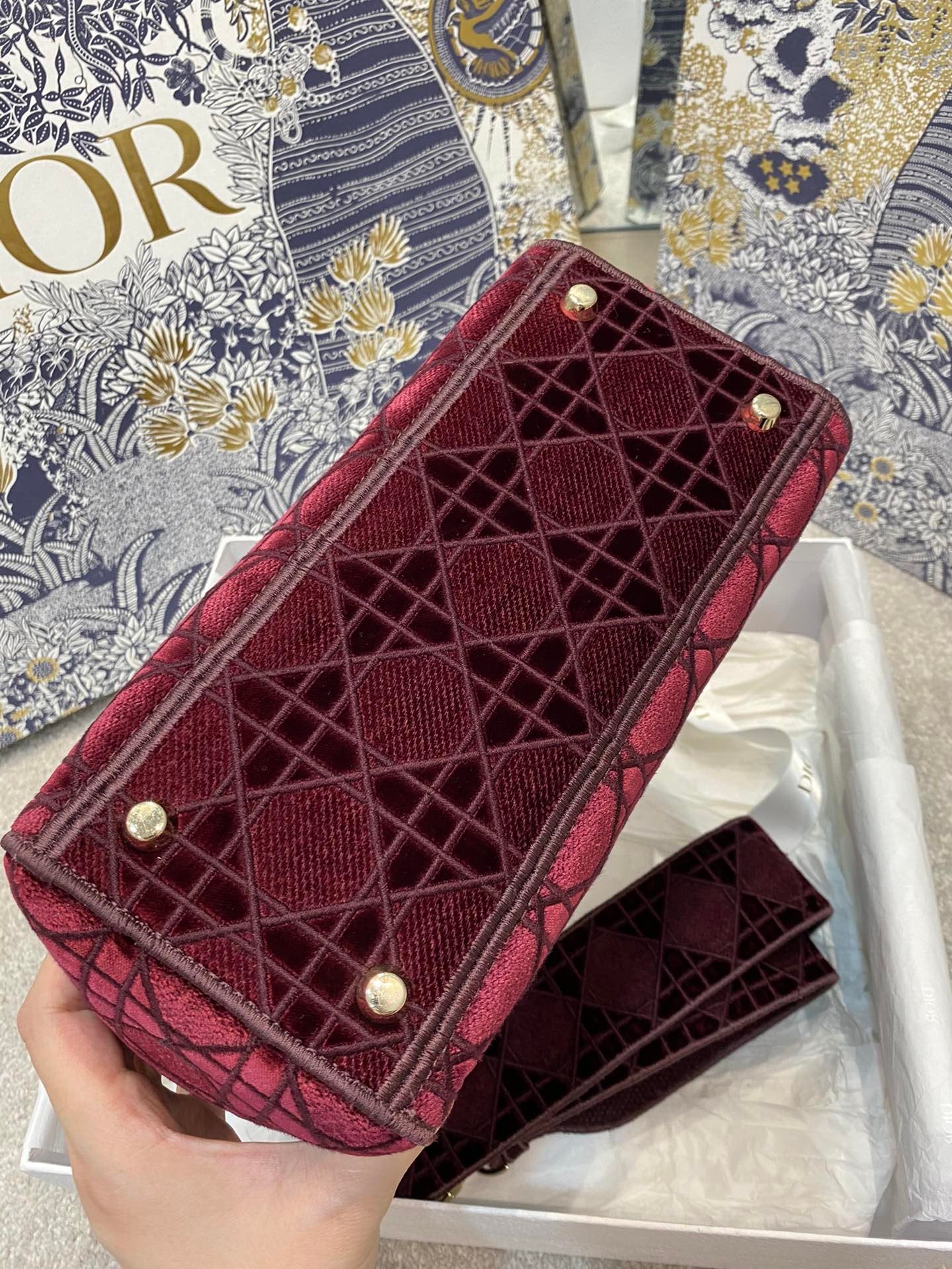Christian Dior Red Handle Bag 24cm