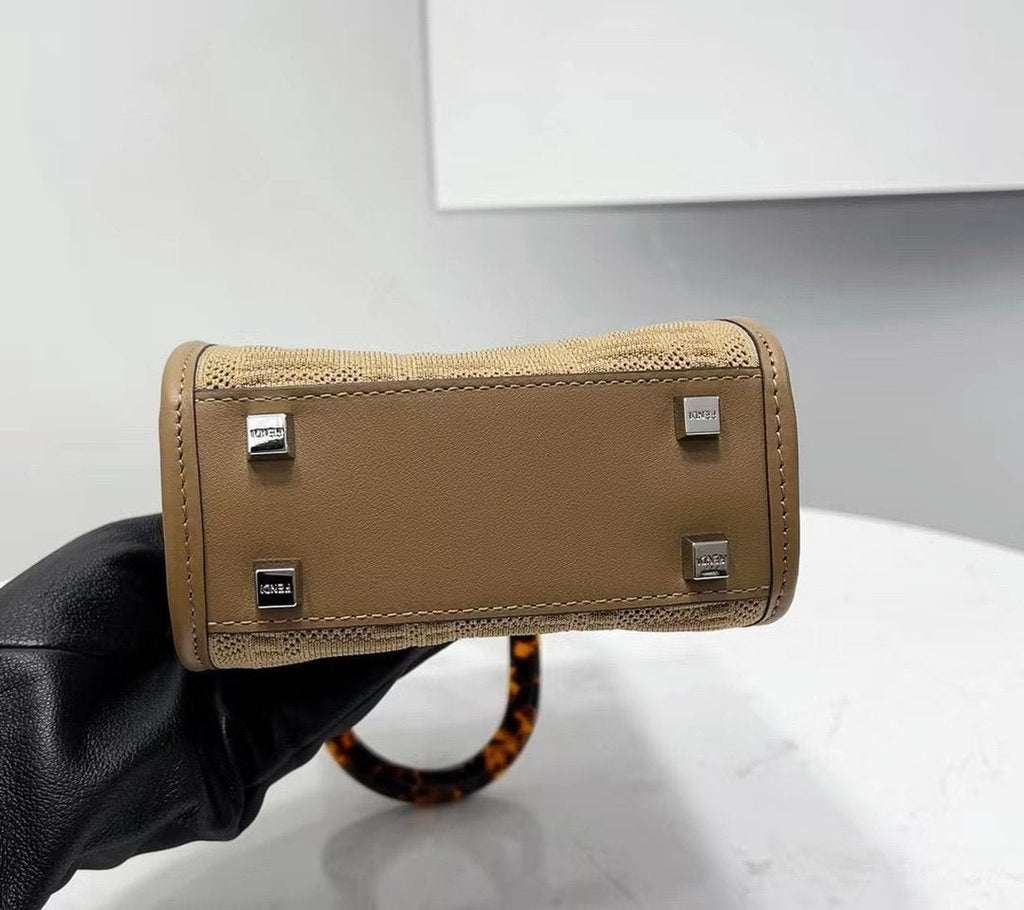 Fendi Mini Sunshine Shopper 18cm Brown