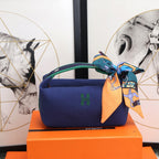 Hermes Bride A Brac Case Dark Blue Bag For Women, Women’s Handbags, Shoulder Bags 9.8in/25cm