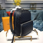 Louis Vuitton Campus Backpack 40cm Damier Infini Astral Leather Spring/Summer Collection N40091 Black
