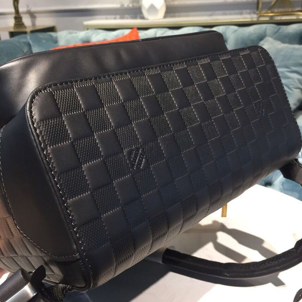Louis Vuitton Campus Backpack 40cm Damier Infini Astral Leather Spring/Summer Collection N40091 Black