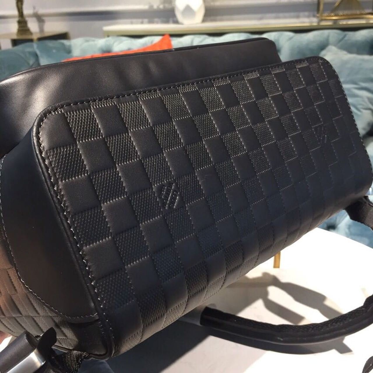 Louis Vuitton Campus Backpack 40cm Damier Infini Astral Leather Spring/Summer Collection N40091 Black