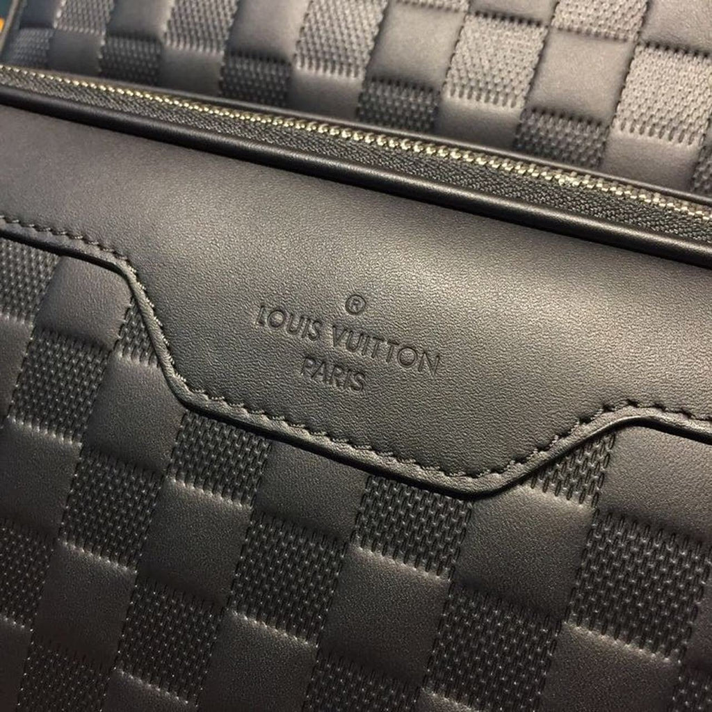 Louis Vuitton Campus Backpack 40cm Damier Infini Astral Leather Spring/Summer Collection N40091 Black
