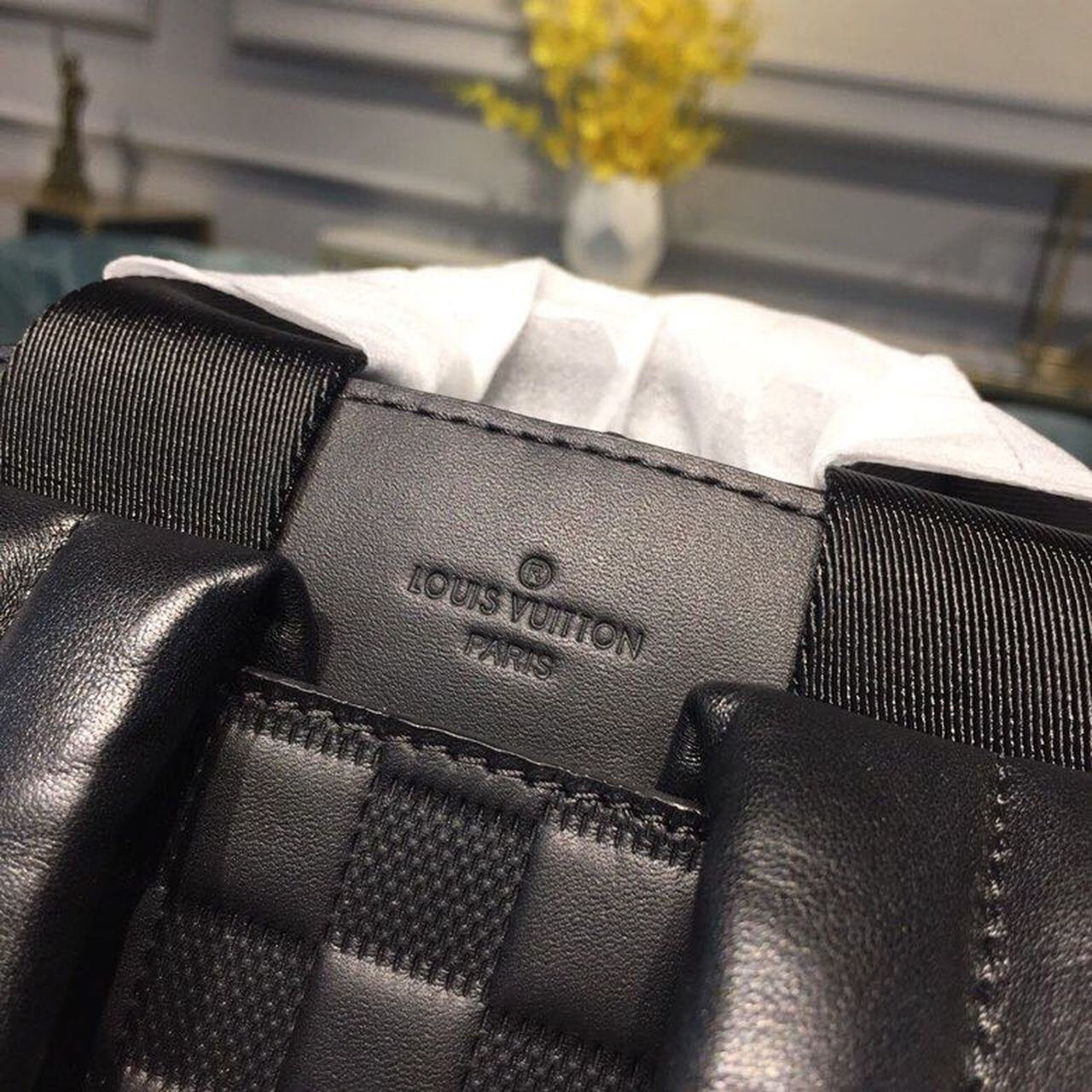 Louis Vuitton Campus Backpack 40cm Damier Infini Astral Leather Spring/Summer Collection N40091 Black