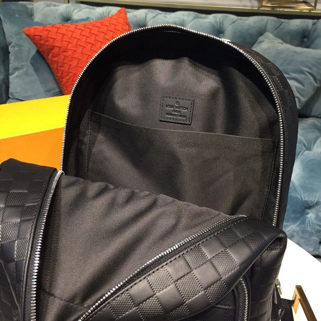 Louis Vuitton Campus Backpack 40cm Damier Infini Astral Leather Spring/Summer Collection N40091 Black