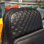 Louis Vuitton Campus Backpack 40cm Damier Infini Astral Leather Spring/Summer Collection N40091 Black