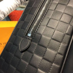 Louis Vuitton Campus Backpack 40cm Damier Infini Astral Leather Spring/Summer Collection N40091 Black
