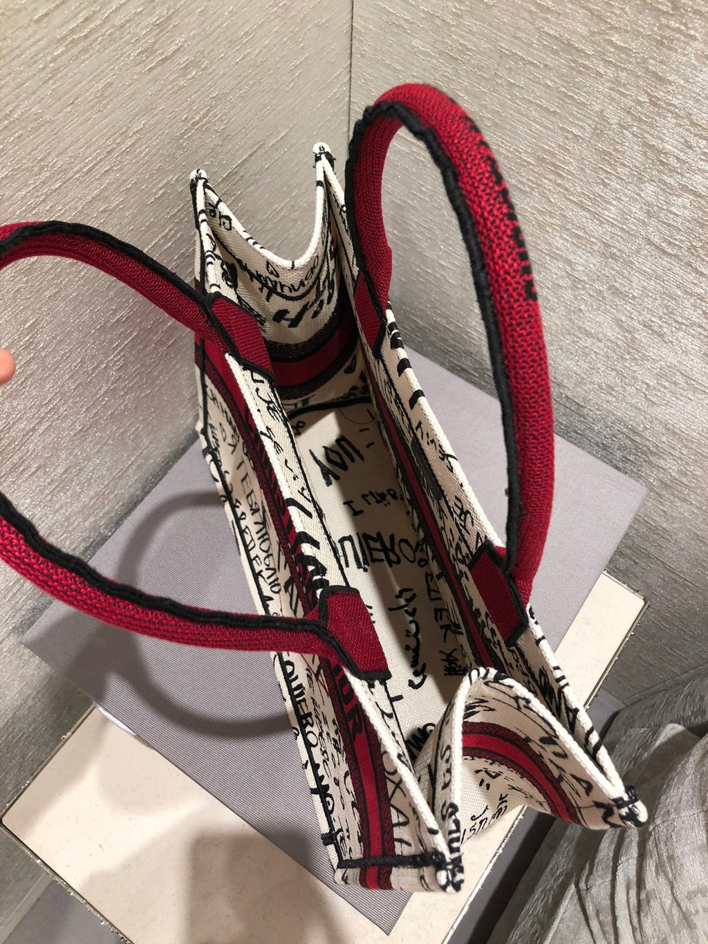 Christian Dior Red Mini Book Tote 36cm
