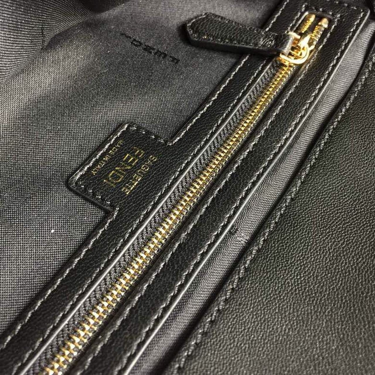 Fendi FF Embossed Baguette Bag 26cm Spring/Summer Collection, Black