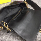 Fendi FF Embossed Baguette Bag 26cm Spring/Summer Collection, Black