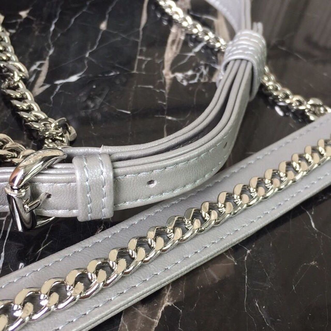 Christian Dior Mini Lady Dior Bag 18cm with Chain Silver Hardware Lambskin Leather Spring/Summer Collection, Pearl Gold