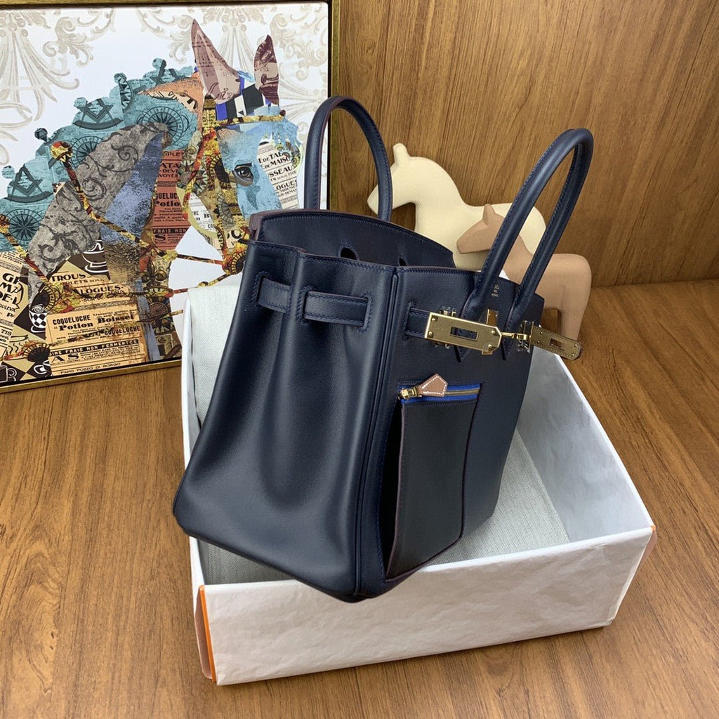 Hermes Birkin Colormatic Bag 30 Navy Blue, Gold Toned Hardware Bag For Women, Women’s Handbags, Shoulder Bags 11.8in/30cm