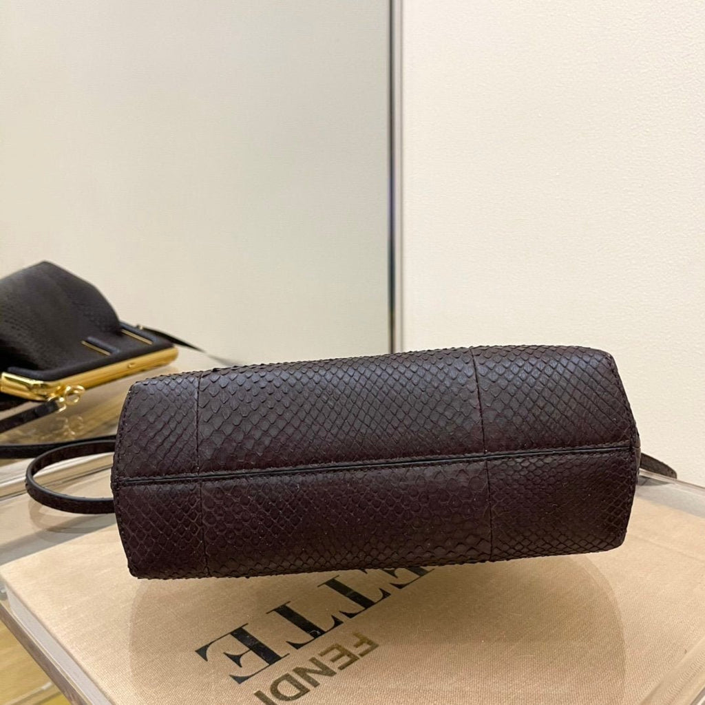 Fendi First Small Python Bag 26cm Brown