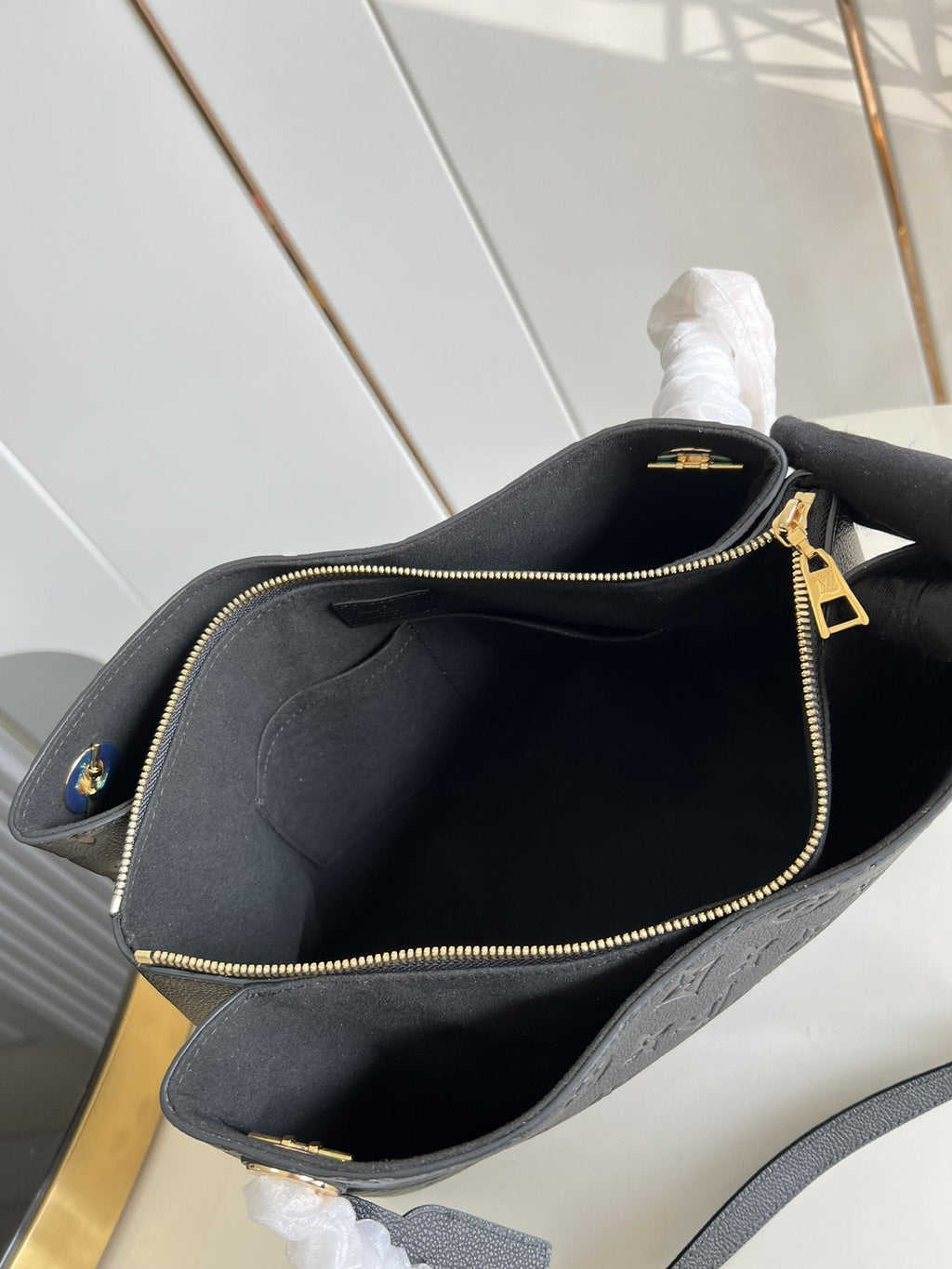 Louis Vuitton Black Monogram Canvas Surene MM Bag 36cm Black