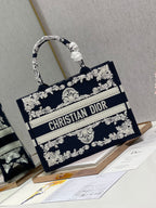 Christina Dior Medium Book Tote Bag 36cm Black