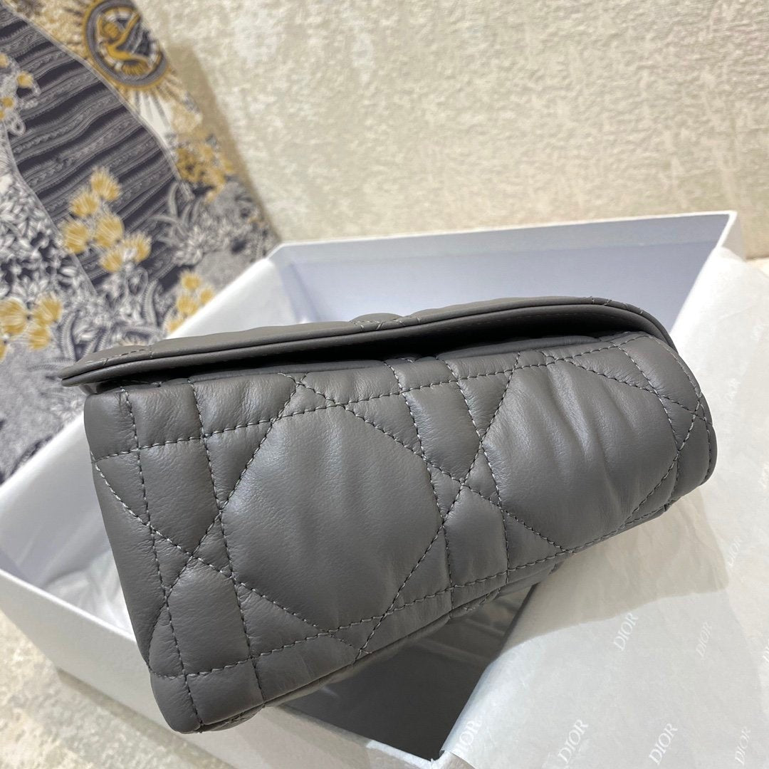 Christian Dior Large Caro Bag 28cm Dark Grey
