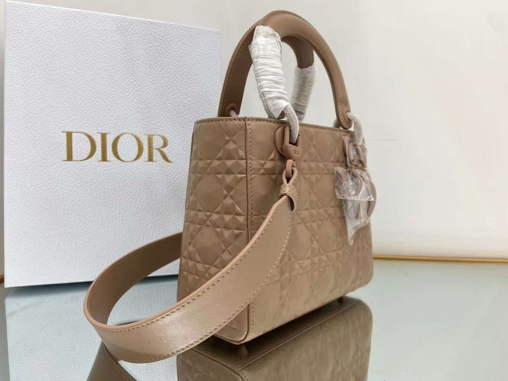 Christian Dior Medium Lady Bag 20cm Brown