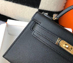 Hermes Mini Kelly 19 Sellier Epsom Black Bag For Women, Women’s Handbags, Shoulder Bags 7.5in/19cm
