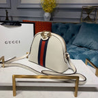 Gucci Ophidia Shoulder Bag White 9in/24cm