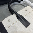 Saint Laurent Rive Gauche North/South Tote Bag In Printed Linen For Women 39cm YSL 632539FAABR9083