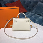 Hermes Mini Kelly Craie For Women Gold-Toned Hardware 7.5in/19cm