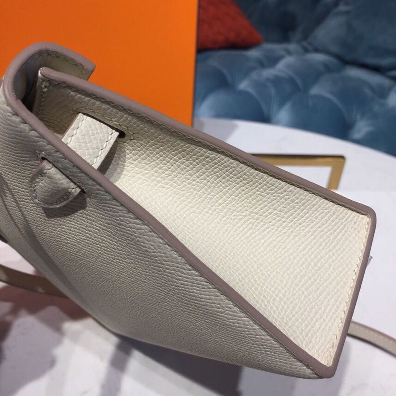 Hermes Mini Kelly Craie For Women Gold-Toned Hardware 7.5in/19cm
