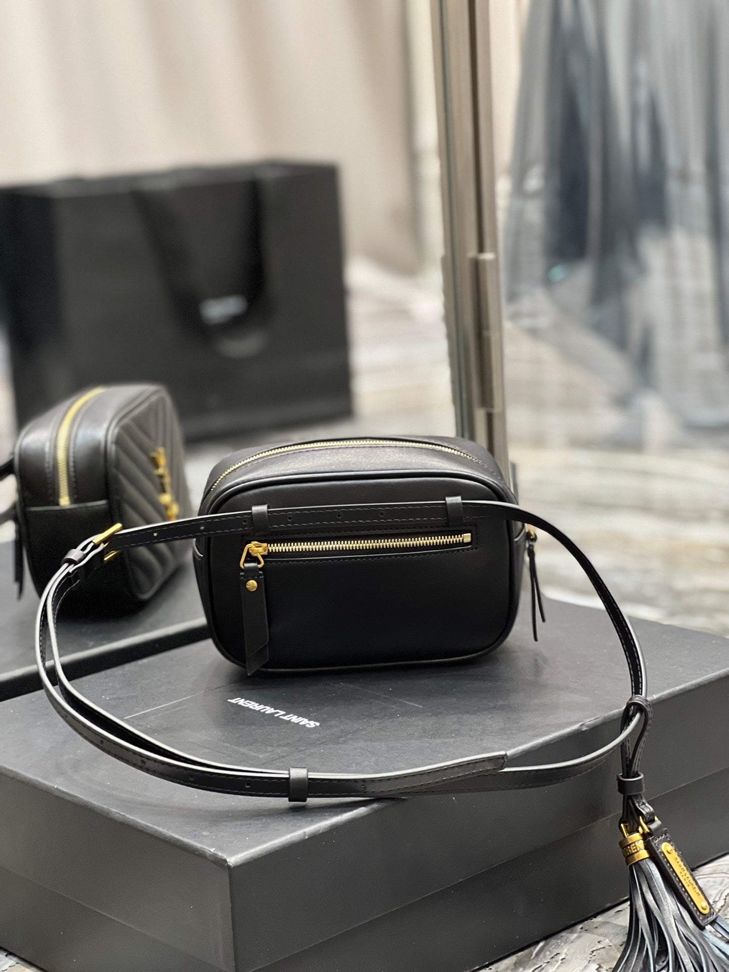 Saint Laurent Lou Belt Bag In Matelasse Gold Hardware 15cm