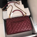 Chanel Coco Handle Bag 28cm Dark Red