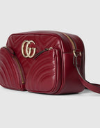 Gucci GG Marmont Small Shoulder Bag Red For Women 9.6 Inches/ 24.3 Cm