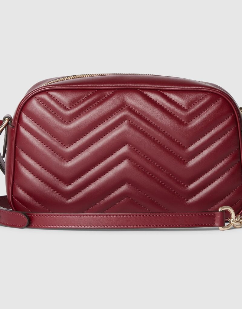 Gucci GG Marmont Small Shoulder Bag Red For Women 9.6 Inches/ 24.3 Cm