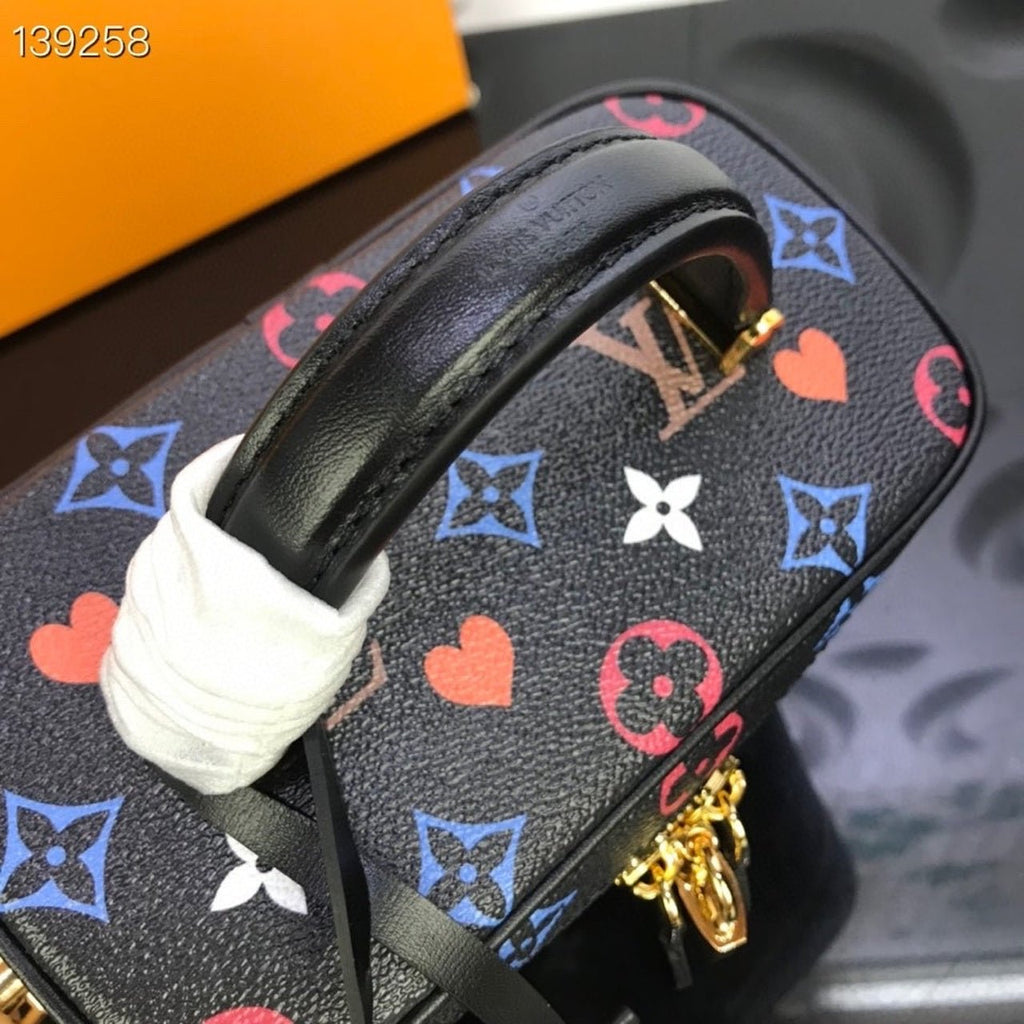 Louis Vuitton Vanity PM Bag 22cm Monogram Canvas Cruise Poker Collection M45163 Black/Multi