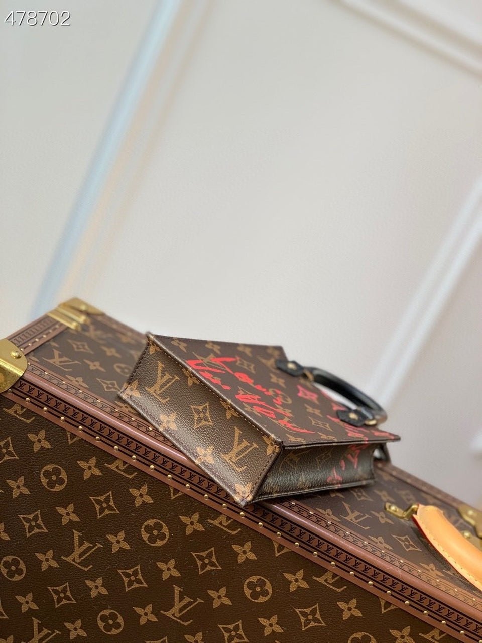 Louis Vuitton x Urs Fischer Petite Sac Plat Bag 17cm Monogram Canvas Spring/Summer 2021 Collection M69442 Brown