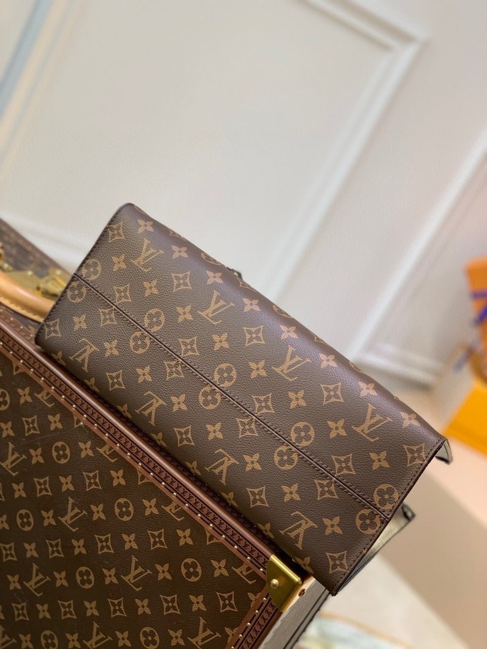 Louis Vuitton x Urs Fischer OnTheGo Bag 34cm Monogram Canvas Spring/Summer Collection M45119 Brown