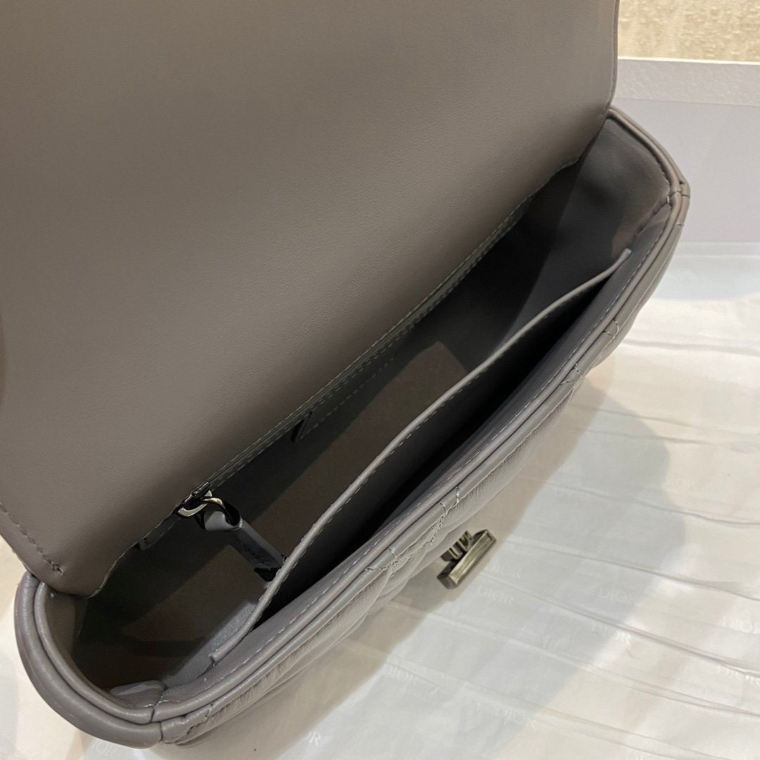 Christian Dior Mini Caro Bag 20cm Dark Grey