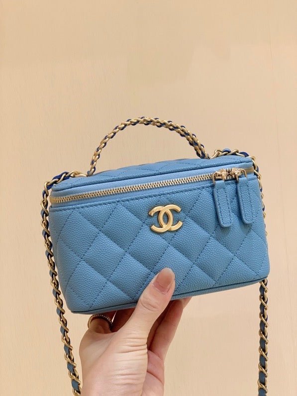 Chanel Small Vanity Bag 17cm Blue