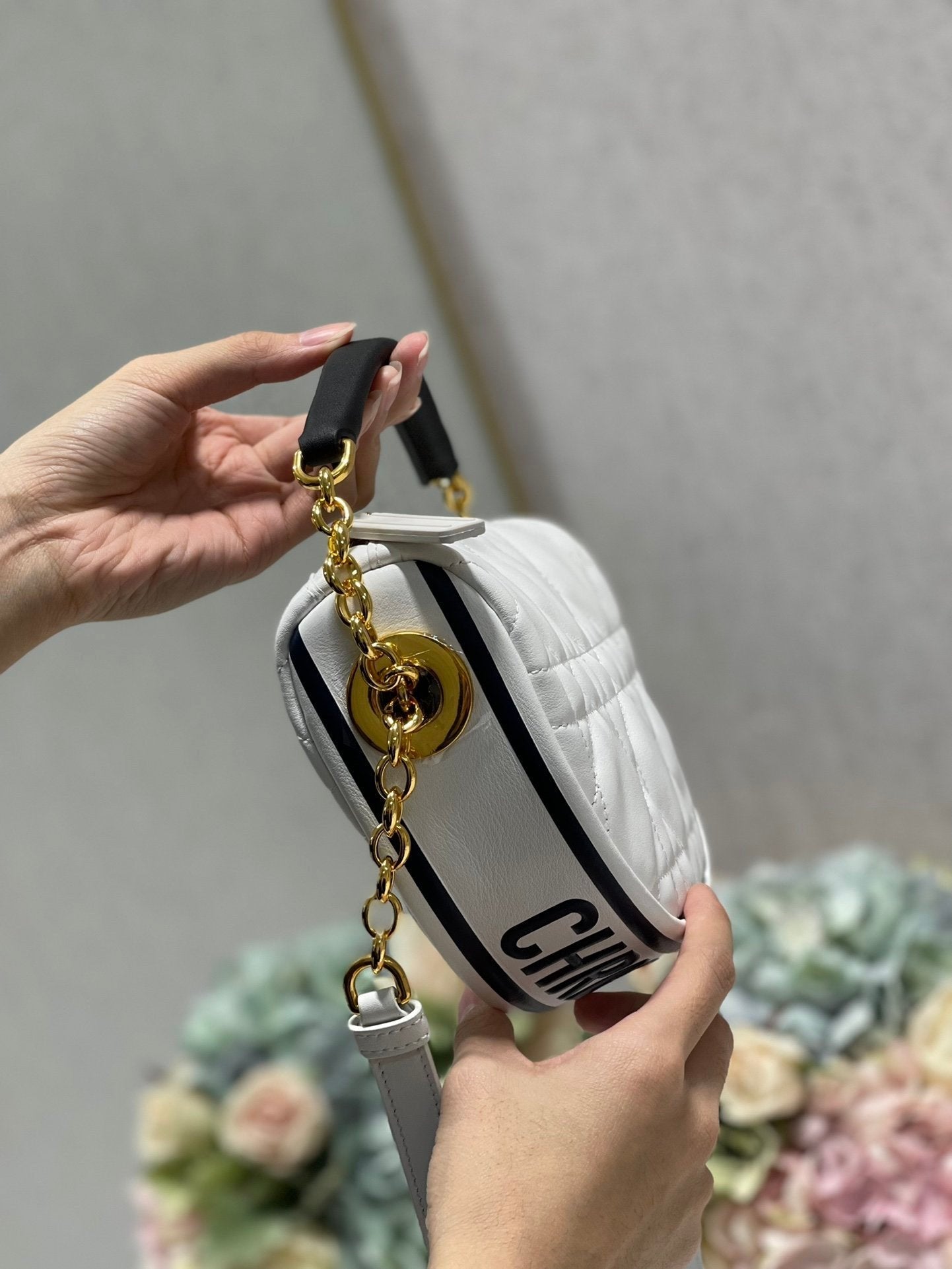 Christian Dior Small Vibe Hobo Bag 20cm White