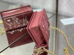 Christian Dior Shine Red Crossbody Bag 14cm