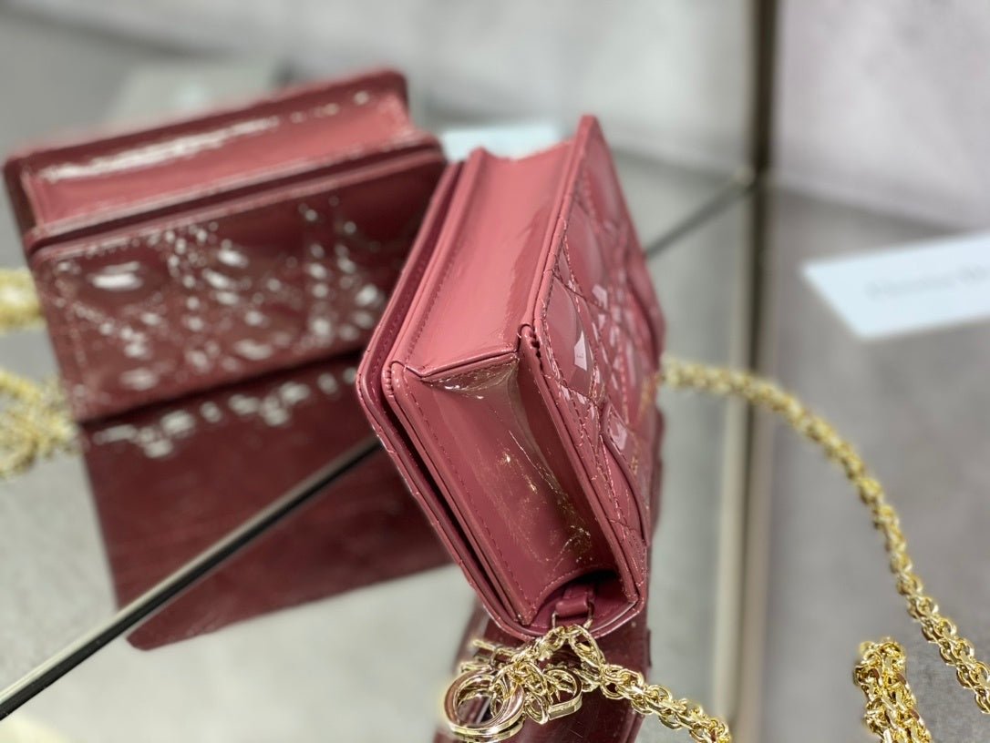 Christian Dior Shine Red Crossbody Bag 14cm