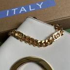 Gucci Blondie Shoulder Bag White For Women, Women’s Bags 11in/28cm