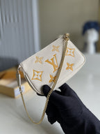 Louis Vuitton Monogram Empreinte Bag 16cm Cream