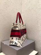 Christian Dior Red Mini Book Tote 36cm