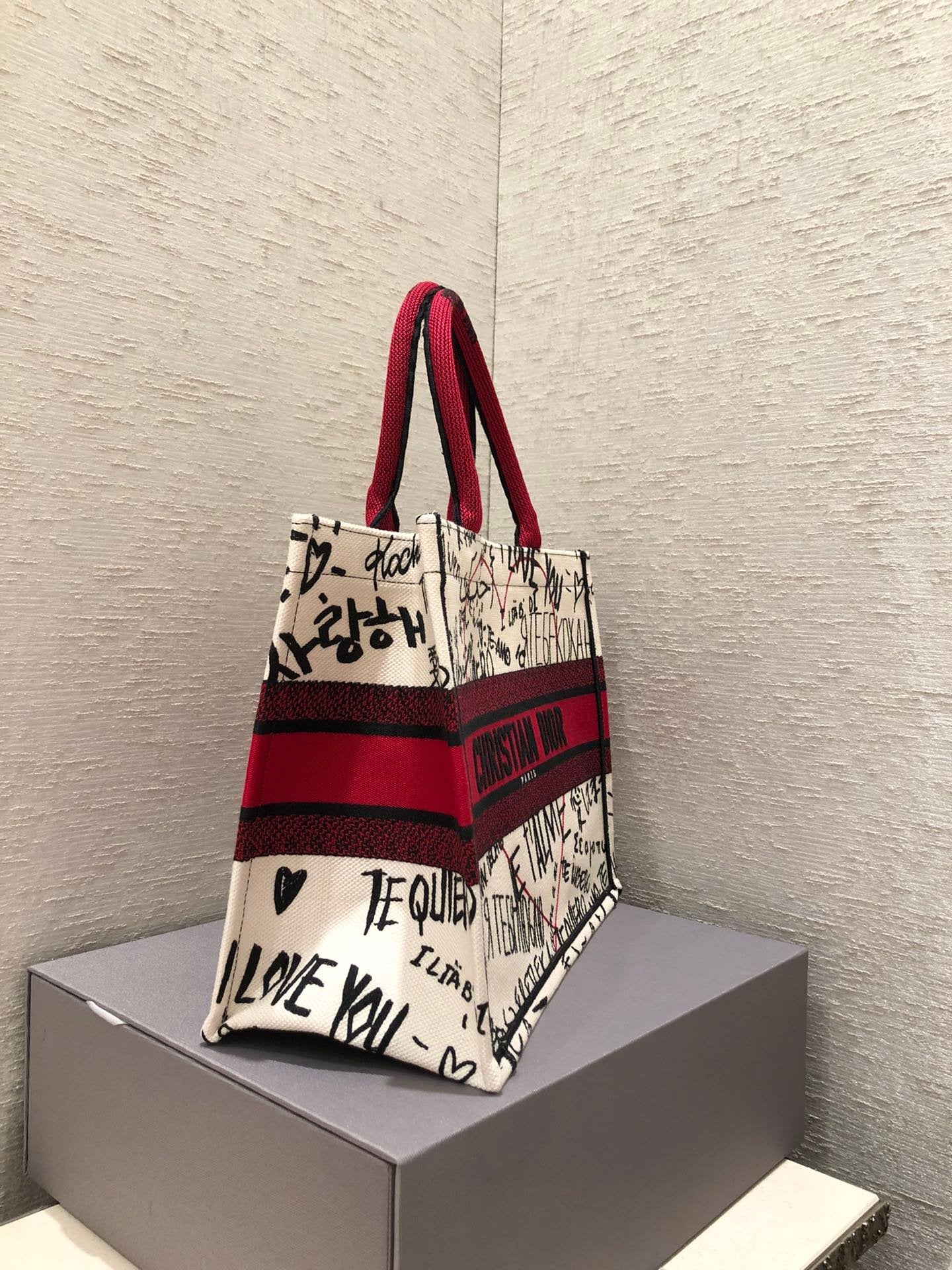 Christian Dior Red Mini Book Tote 36cm