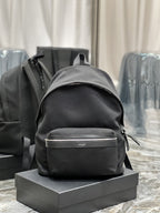 Saint Laurent City Backpack In Canvas Unisex 38cm Black