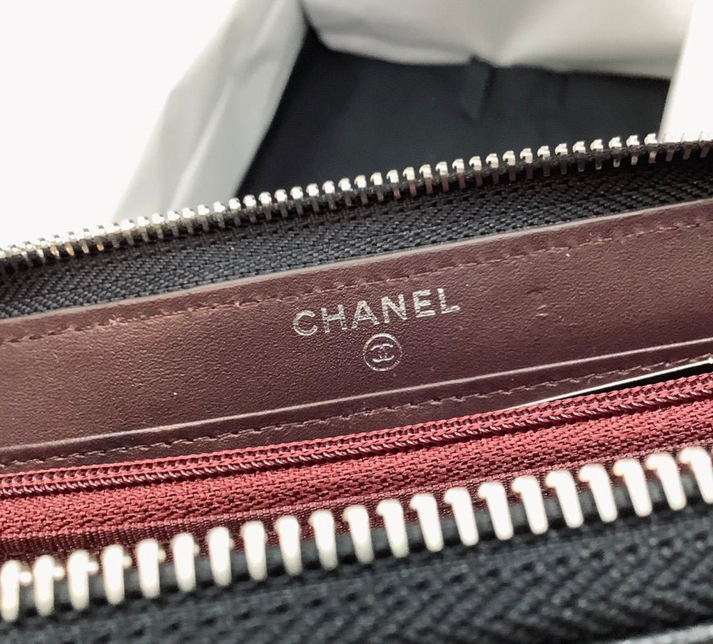 CO-CO Chanel Long Wallet With Silver Hardware 19cm
