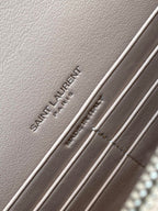 Saint Laurent Sunset Chain Bag With Silver Hardware 19cm