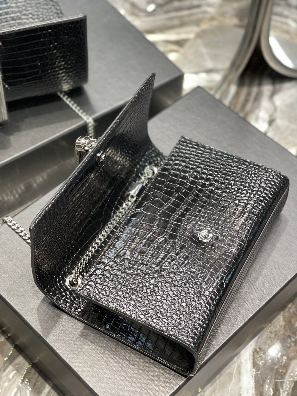 Saint Laurent Kata Medium Chain Bag With Tassel 24cm