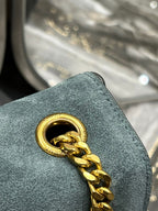 Saint Laurent Kate Medium Reversible Chain Bag In Suede With Gold Hardware 28cm