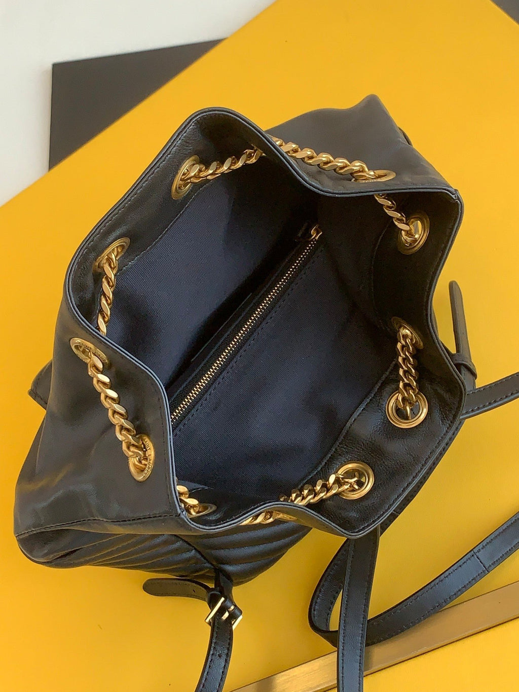 Saint Laurent Joe Backpack With Gold Hardware 22cm